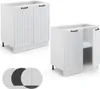 Spülenunterschrank Vicco Fame-Line Weiß Landhaus 80 cm mit Produktbild-Vorschau 6