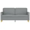 vidaXL 2-Sitzer-Sofa Hellgrau 140 cm Stoff Produktbild-Vorschau 3