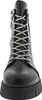 A front view of a black boot with silver laces. Anteprima dell’immagine prodotto