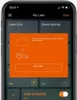 A mobile app interface showing a pop-up notification for a software update for a robot lawn mower. Produktbild-Vorschau