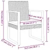 A diagram of a chair with dimensions indicated. Náhľad obrázku produktu