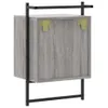 The Living Store Wand-Nachttisch Grau Sonoma 40x30x61 cm Produktbild-Vorschau 8