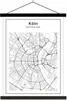 MuchoWow® Textilposter Stadtplan - Köln - Schwarz und weiß Produktbild-Vorschau 1