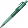 A green Faber-Castell Poly Ball View pen against a white background. Voir les images du produit