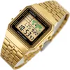 A close-up, angled shot of a gold Casio Vintage digital watch. Produktbild-Vorschau