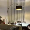 Moderne Bogen Stehleuchte Schwarz mit Duo Schirm Schwarz Produktbild-Vorschau 9