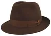 Borsalino edler Trilby Marengo aus Haarfilz mit Ripsband in braun