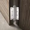 2x Edelstahl Pendeltürscharnier Saloontür Pendeltürband Produktbild-Vorschau 2