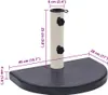 vidaXL Stojan na deštníky černý 40x28x4 cm Granit Náhled obrázku produktu 6