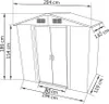 vidaXL Szopa ogrodowa zielona metalowa 204 x 132 x 186 cm Podgląd zdjęcia produktu 7