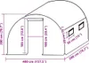 vidaXL Náhradný kryt pre skleník (8 m²) 400x200x200 cm Náhľad obrázku produktu 4