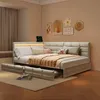 INONEFT Polsterbett Schlafsofa 140x200 cm mit LED Produktbild-Vorschau 7