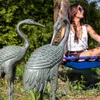 Dekorative Kranichstatue aus Gusseisen Produktbild-Vorschau 1