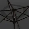 Close-up view of the internal structure of a dark gray umbrella, showing the ribs and central mechanism. Podgląd zdjęcia produktu