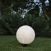 Gartenkugel STONE - Erdspieß - H: 29cm - D: 30cm - Fassung E27 - Kabel - Außen - grau Produktbild-Vorschau
