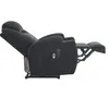 Side view of a black recliner chair with the footrest extended. Produktbild-Vorschau