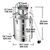 50L Alcool distillé, chauffage électrique 2800W, acier Voir les images du produit 2