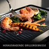 Close-up of food being grilled on a raclette grill, with text overlay. Náhľad obrázku produktu