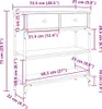 vidaXL Table console chêne Sonoma 72,5x25x75 cm bois Voir les images du produit 8