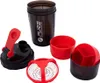 Fitness Shaker Bidon 500ml Grau/Rot PURE 2 IMPROVE Produktbild-Vorschau 3