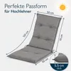 BURI 4x Hochlehner Auflage 120x50x5,5 cm - wetterfeste Produktbild-Vorschau 2