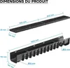 Wiltec Caniveau – 1000 x 140 x 115 mm – Capacité de charge Voir les images du produit 7