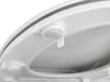 A close-up view of a white toilet seat lid, showing a detail of the soft-close mechanism. Anteprima dell’immagine prodotto