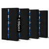 Four black metal filing cabinets are shown lined up, with the doors slightly ajar revealing blue file folders inside. Náhľad obrázku produktu