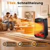Elektrischer Heizlüfter mit 3D-Flammeneffekt, leise & Produktbild-Vorschau 2