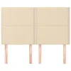 The Living Store Kopfteile 4 Stk. Creme 72x5x78/88 cm Stoff Produktbild-Vorschau 3