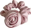 Rosa Frottee-Haargummi mit Rose Produktbild-Vorschau 7