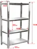 Wiltec nerezový regál 120x50x155cm se 4 výškově Náhled obrázku produktu 3