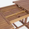 Ausziehbarer ovaler Gartentisch aus Holz 90x150–200 Noemi Produktbild-Vorschau 3