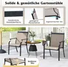 Two outdoor chairs and a small table on a patio. Produktbild-Vorschau