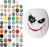 A collage of various toilet seat designs and a single toilet seat with a Joker design. Náhled obrázku produktu