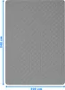 Copriletto trapuntato 220x240 cm grigio e bianco Anteprima dell’immagine prodotto 3