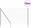 vidaXL Zaun mit Pfosten Grau 1,6 x 10 m Stahl und PVC Produktbild-Vorschau 3