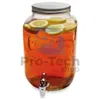Fľaša 4000ml sklenená s kohútikom, kov. Náhľad obrázku produktu 3