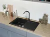 Granitspüle mit Armatur Küchenspüle schwarz spülbecken Produktbild-Vorschau 9