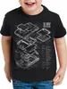 style3 8-Bit Handheld Blaupause Kinder T-Shirt Videospiel Produktbild-Vorschau 1