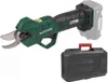 A cordless pruning shear with its case, presented against a white background. Produktbild-Vorschau