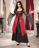 Damenkostüm Vampirkostüm Rot-​Schwarz – langes Vampirkleid Produktbild-Vorschau 1