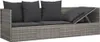 vidaXL Outdoor-Loungebett mit Kissen Grau Poly Rattan Produktbild-Vorschau 6