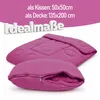 Přestýlací deka 2 v 1 – 135 × 200 cm, fuchsiová Náhled obrázku produktu 2