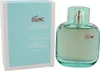 Eau de Lacoste L.12.12 Pour Elle Natural in durchsichtig-grünem Flakon mit silberner Düse, Krokodil-Logo und türkis-weißer Kartonverpackung. Náhled obrázku produktu