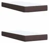 vidaXL Lit boxspring avec matelas brun foncé 200 x 200 cm Voir les images du produit 6