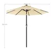 SONGMICS Sonnenschirm Ø 300 cm mit 32 LED-Lämpchen Produktbild-Vorschau 4