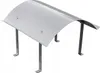 A silver metal chimney cap with a curved top and four legs, shown against a white background. Náhled obrázku produktu