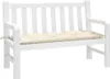 vidaXL Coussin pour banc de jardin Crème 120x50x7 cm Tissu Voir les images du produit 2
