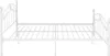 A white metal bed frame is shown against a white background. Podgląd zdjęcia produktu